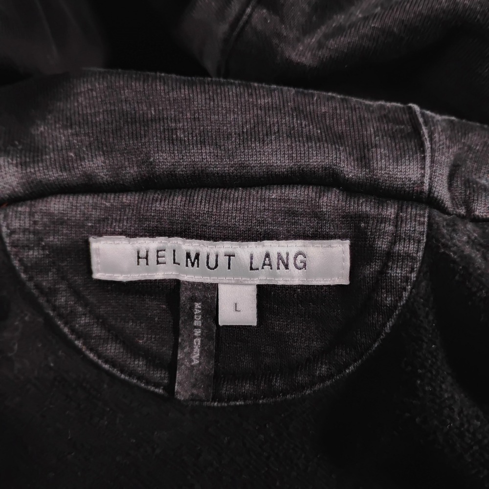 Helmut Lang Mens Black High Neck Double Zip Hooded Pullover Sweatshirt Large - Picture 5 of 11